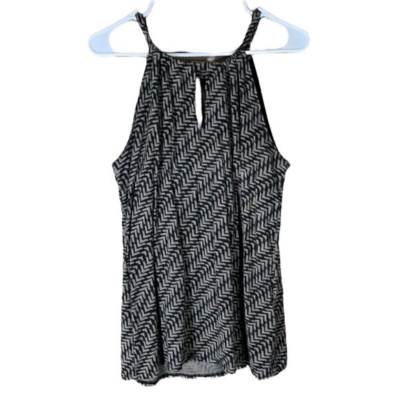 Banana Republic Tribal Tank Top Shelf Bra Keyhole Neck Size Small - Picture 2 of 11